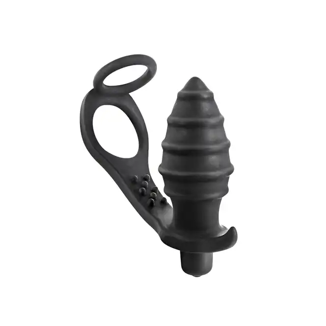 Blue Junker - Cockring And Anal Plug. Plug analny, stymulator prostaty i ring na penisa w jednym! Poznaj potrójną formę rozkoszy