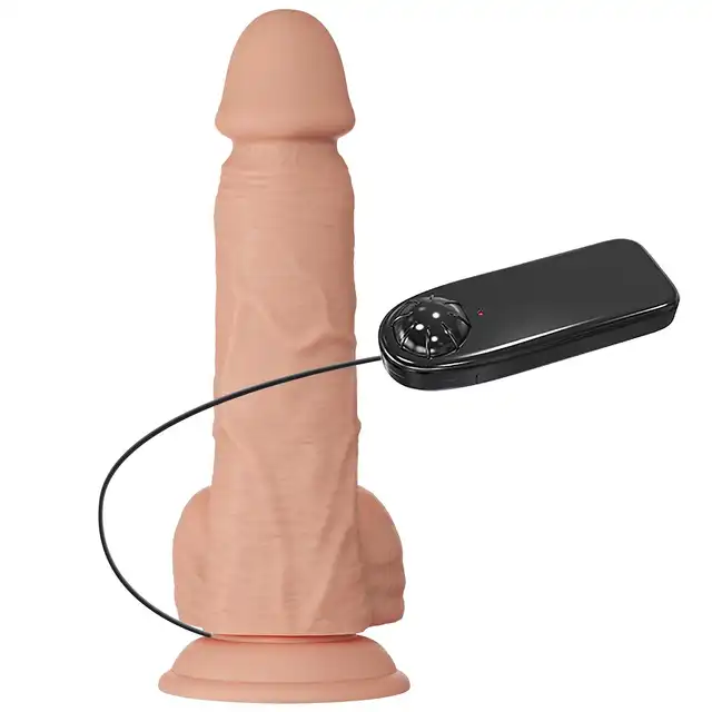 Baile - Beautiful Bahamut Vibrator. Realistyczny wibrator z jądrami i przyssawką, regulowana moc wibracji