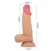 Pretty Love - Sliding Skin 7,6". Realistyczne dildo z ruchomą skórą, mocną przyssawką i żyłkowatym trzonem