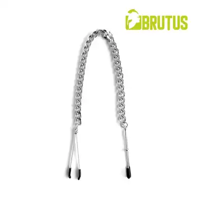 Brutus - Tweezer. Zaciski na sutki z regulowanym uciskiem i solidnym łańcuchem dla miłośników BDSM!