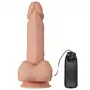 Baile - Beautiful Bahamut Vibrator. Realistyczny wibrator z jądrami i przyssawką, regulowana moc wibracji