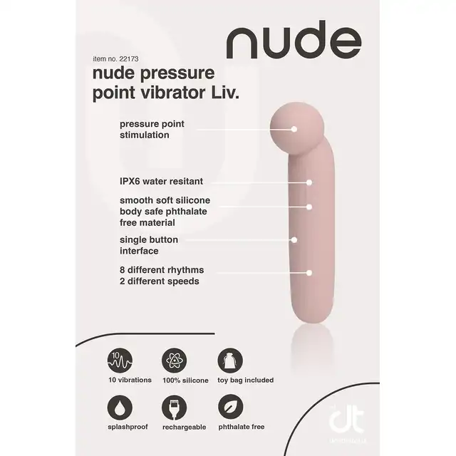 Nude - Liv. Wibrator punktowy o elastycznej konstrukcji i uniwersalnym kształcie, zapewnia precyzyjną stymulację miejsc erogennych