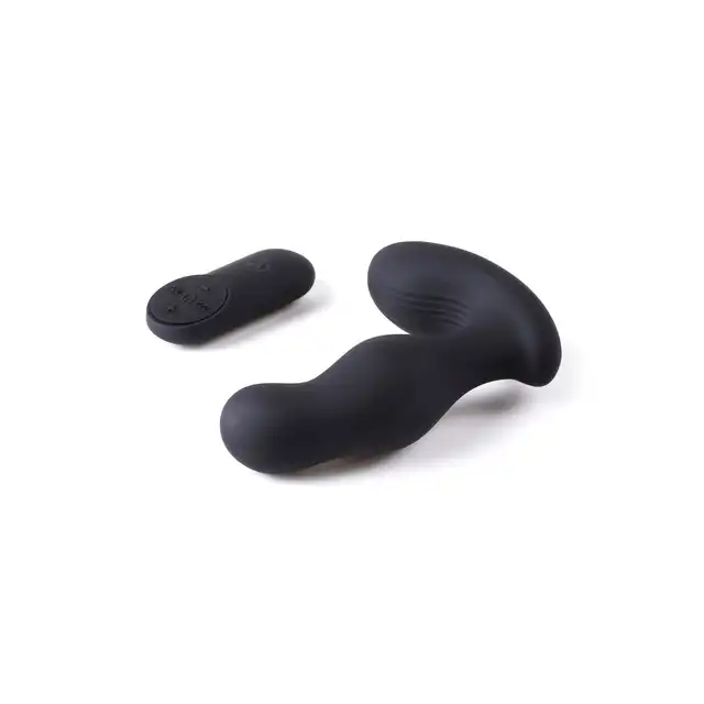 Virgite - Rotating Prostate Massager Silikonowy, czarny masażer prostaty z efektem obrotowym, zdalnie sterowany. Intensywna stymulacja, którą pokochasz!
