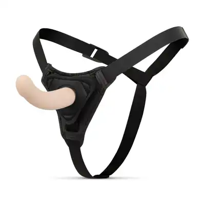 EasyToys - Banger Strap Skin. Elastyczny strapon z gładkim dildo, regulowane paski dla idealnego dopasowania