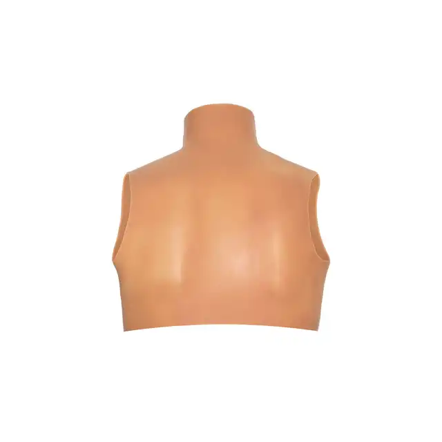 Hidden Desire - Alter Ego Wearable Breasts Crop Top With E-Cup. Silikonowy crop top z wysokim dekoltem z piersiami w rozmiarze , stworzony dla crossdresserów