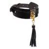 Kinky Diva - Teasing Tassel Collar Gold. Elegancka obroża z zalotnym akcentem w postaci złotej zawieszki