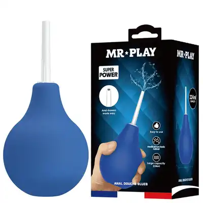 Mr. Play - Anal Douche Blue. Gruszka analna, zapewnia higienę i uczucie świeżości przed seksem
