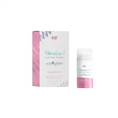 Intt - Vibration! Cotton Candy Tingling Effect Gel. Stymulujący żel do miejsc intymnych o aromacie waty cukrowej, wibrator w płynie