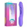 Good Vibes Only - Flax Vibrating Dildo with G-Spot Stimulator. Realistyczny wibrator z funkcją ruchu, stymulacja punktu G