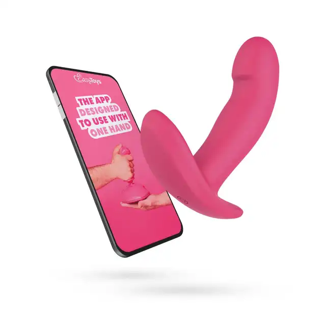 EasyToys - Easy Connect Ivy. Wibrator do noszenia z realistyczną i zakrzywioną główką, możliwość korzystania z różnych funkcji i wzorów wibracji dzięki aplikacji