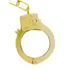 ToyJoy - Gold Handcuffs. Klasyczne metalowe kajdanki w złotym kolorze, w zestawie 2 kluczyki