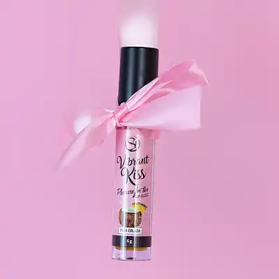 Secret Play - Lip Gloss Vibrant Kiss Pina Colada. Stymulujący błyszczyk o orzeźwiającym smaku Pinacolady, fale wibracyjne wywołujące mrowienie, pobudź zmysły i zwiększ przyjemność