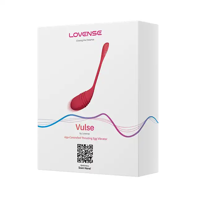 Lovense - Vulse Vibrating Egg Red. Innowacyjne jajeczko sterowane aplikacją, szybkie pchnięcia i intensywne wibrcje