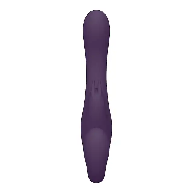 Vive - Suki Vibrating Strapless Strap-on Rabbit Purple. Wibrujący strapon bezuprzężowy, intensywna stymulacja dla obu partnerów 