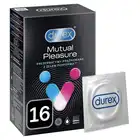 Durex - Mutual Pleasure 16 szt. Stymulujące prezerwatywy z wypustkami i żelem przedłużającym stosunek