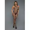 BeWicked - In Your Dreams Bodystocking BLK/OS. Asymetryczny bodystocking z odważnym wzorem sieci i zmysłowym wycięciem