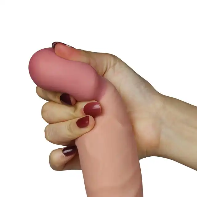 Lovetoy - The Ultra Soft Dude 9.0 Inch. Luksusowe dildo z wibracjami i przyssawką, design o realistycznej, ultra miękkiej strukturze