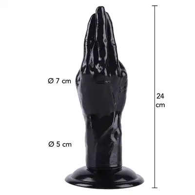 Hidden Desire - Extreme Hand Fucker XL 24 cm – Ekstremalne analne doznania XXL, PVC, szeroka podstawa, dla intensywnych wrażeń