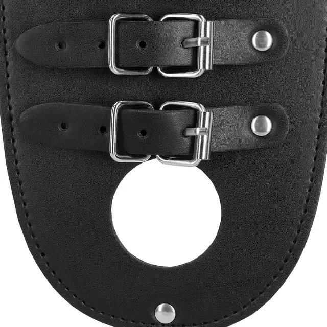 OUCH! - Leather Chastity Belt with Straps. Skórzany pas cnoty z paskami.