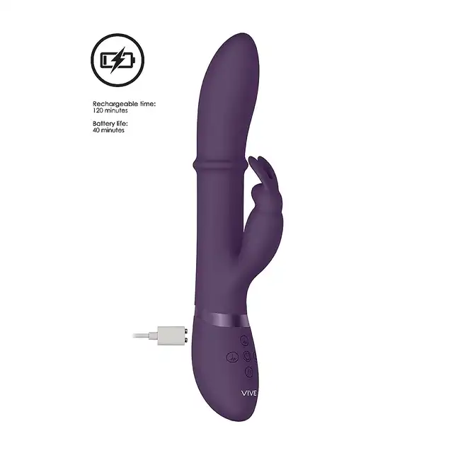 Vive - Halo Ring Rabbit Vibrator Purple. Luksusowy, zaawansowany wibrator, który łączy innowacyjność, przyjemność i wygodę w jednym produkcie
