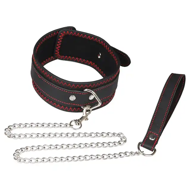 Erospace - Wild Play BDSM 7pcs Set.  Zestaw BDSM z kneblem, obrożą, smyczą, zaciskami na sutki, opaską na oczy i silikonowym korkiem analnym dla prawdziwych miłośników kontrolowanej przyjemności