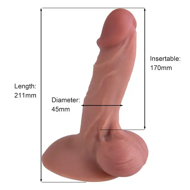 Erospace - Natural Play D4. Realistyczne dildo 21 cm intensywne doznania z wysokiej jakości silikonu