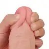 LoveToy - Sliding Skin Dual Leyer Dong 9". Hiperrealistyczne duże dildo z odczepianą przyssawką
