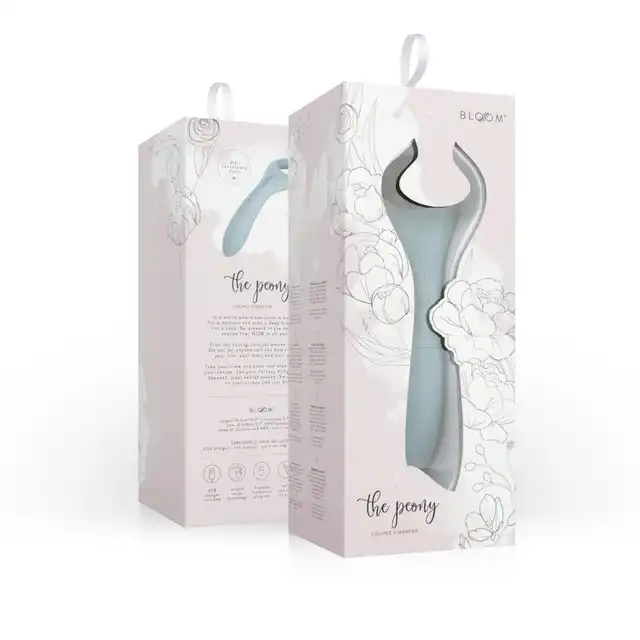 Bloom - The Peony Couple Vibrator Green. Wibrator dla par z dwustronnym użytkowaniem i technologią Swipe