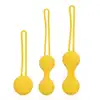 Loveline - Kegel Ball Exercise Set Lemonade Yellow. Zestaw 3 kulek gejszy do treningu mięśni kegla