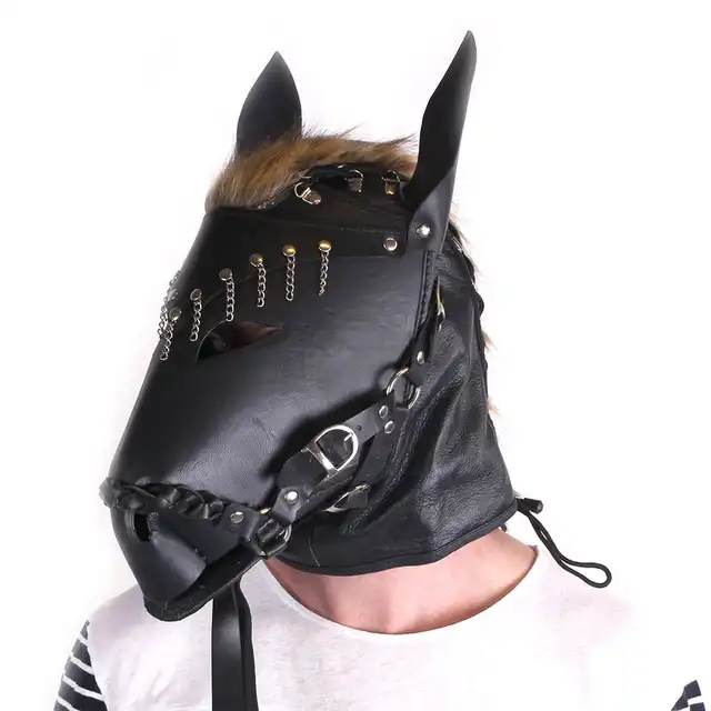 O-Products - Unique Leather Horse Head Mask. Niesamowita, realistyczna maska konia.