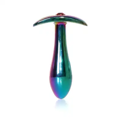 Bseries -  Jewellery Multicolour Plug Red S. Ekskluzywna biżuteria analna z czerwonym diamencikiem, wykonaną ze stali nierdzewnej, która łączy elegancję, komfort i stymulację