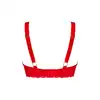 Obessive - Belovya Bra XS/S. Romantyczny biustonosz typu longline w soczystej czerwieni, stworzony dla kobiet, które pragną podkreślić swój seksapil i zmysłowość
