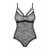 Obsessive - 818-TED-1 Body L/XL. Urocze body z motywem różyczek i otwartym krokiem, idealne na niegrzeczne wieczory.