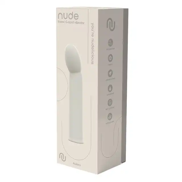 Nude - Aulora Travel G-Spot Vibrator. Kompaktowy i elegancki wibrator do punktu G z 10 wibracjami i 7 rytmami, intensywna stymulacja