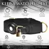 Master Series - Tracking Collar Black. Czarna obroża śledząca dla uległego z miejscem na AirTag – styl i pełna kontrola