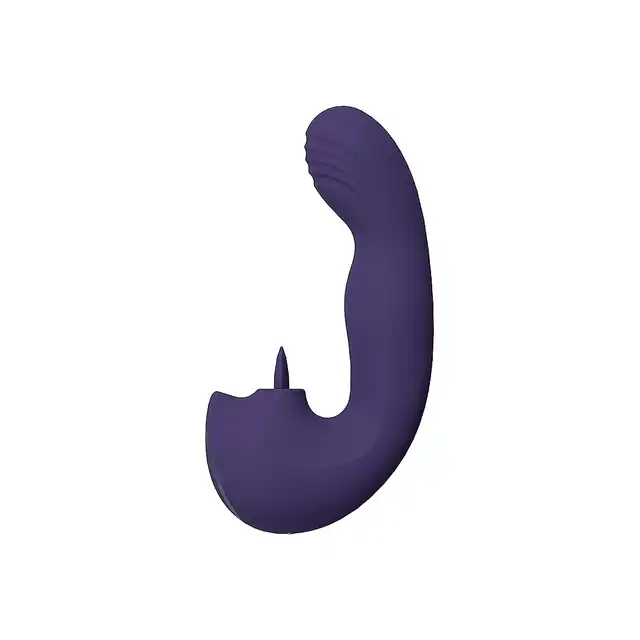 Vive Yumi - Triple Motor G-Spot Finger Motion Vibrator and Flickering Tongue Stimulator - Purple