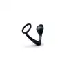 B-Vibe - Ringer Cock Ring and Plug. Ring ze stymulacją prostaty, wodoodporny