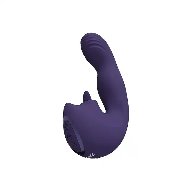 Vive Yumi - Triple Motor G-Spot Finger Motion Vibrator and Flickering Tongue Stimulator - Purple