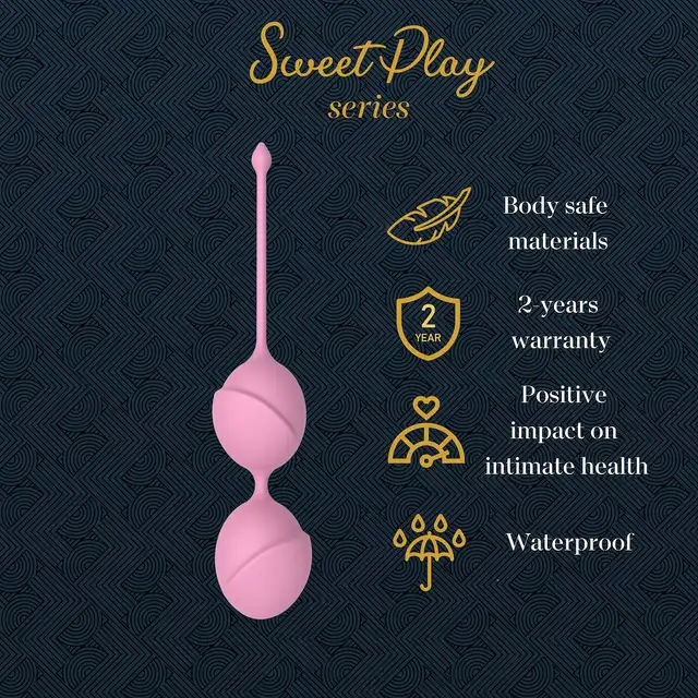 Erospace - Sweet Play Kegel Balls. Kulki Kegla Sweet Play, trening mięśni dna miednicy z subtelną przyjemnością
