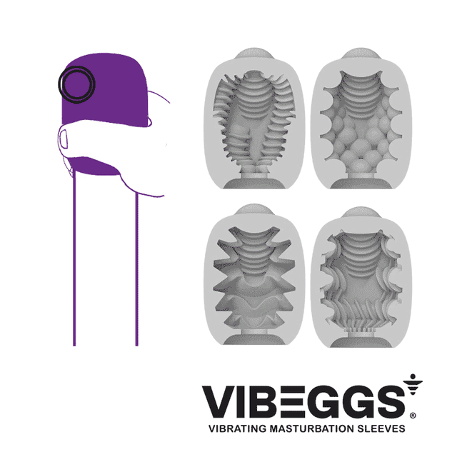 VIBEGGS - Candy Curves Vibrating Masturbation Sleeve. Wibrujący rękaw do masturbacji z pysznymi krągłościami, które rozpieszczają
