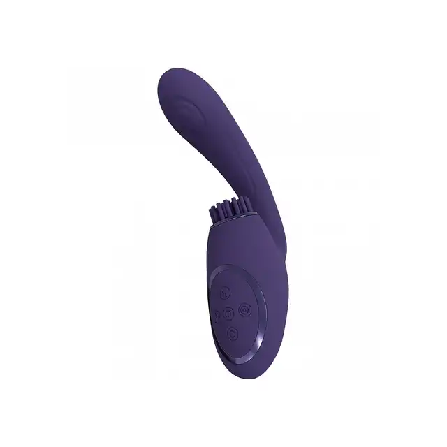 Vive Gen - Triple Motor G-Spot Vibrator with Pulse Wave and Vibrating Bristles - Purple