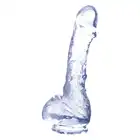 Ice Crystals Collection - Intruder 7". Realistyczne przezroczyste dildo o szczegółowo odwzorowanej strukturze, miękki i elastyczny materiał