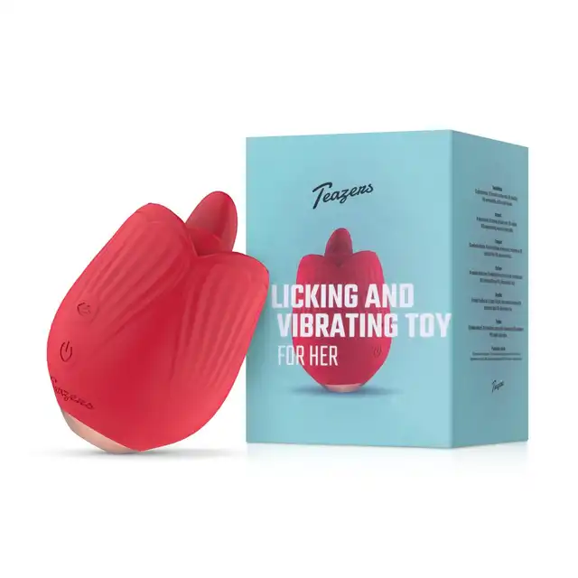 Teazers - Rose Vibrator Licking and Vibrating. Wyjątkowy wibrator, który łączy efekt lizania z wibracjami, podwójna stymulacja dla intensywnych doznań