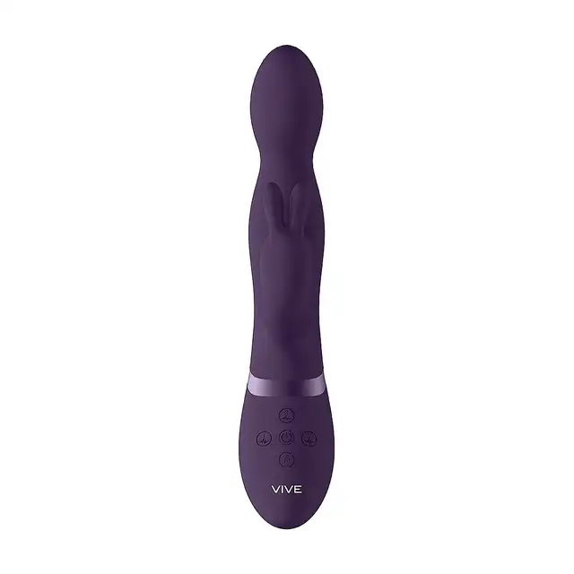Vive - Niva Rotating Rabbit Vibrator Purple. Wyjątkowy ibrator punktu G z 10 funkcjami wibracji i obrotową główką