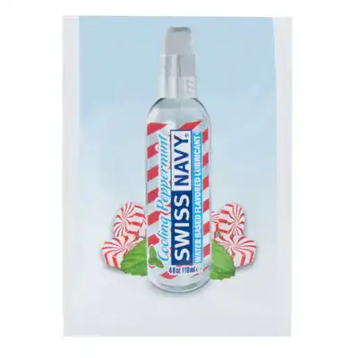 Swiss Navy - Cooling Peppermint Flavored Lubricant and Sex Gel For Couples. Jadalny, smak mięty, chłodzący długotrwały efekt , 5 ml