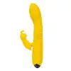 Rimba Toys - Malmö Vibrator Yellow USB. Żółty wibrator z króliczkiem. Stymulacja punktu G, łechtaczki oraz ruch posuwisty. 