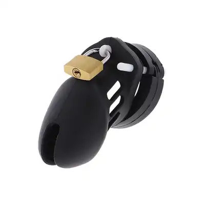Hidden Desire - Extreme Chastity Cock Cage Silicone S. Silikonowa klatka, regulowane dopasowanie, kontrola erekcji