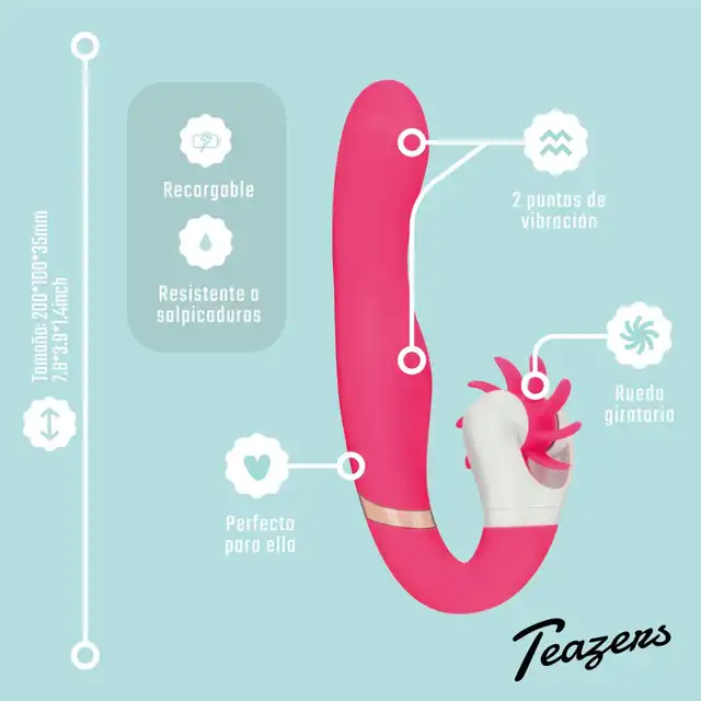 Teazers - Dave Vibrator. Wielofunkcyjny wibrator do podwójnej stymulacji, potężne doznania w Twoich rękach