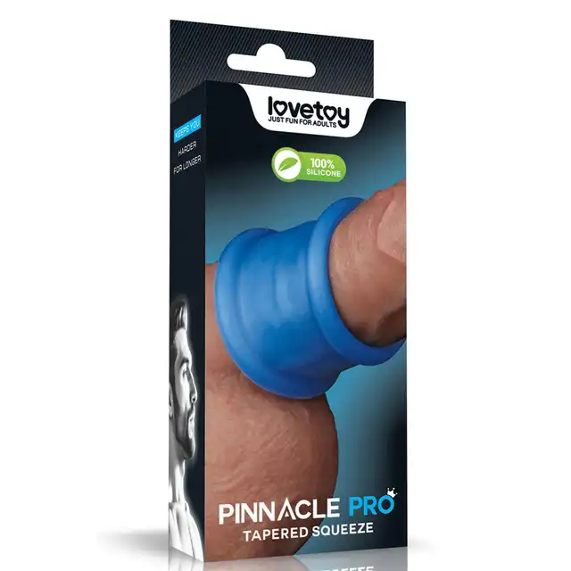 LoveToy - Pinnacle Pro Tapered Squeeze Stretcher. Elastyczna nakładka na penisa, innowacyjne dopasowanie i zwiększona wytrzymałość