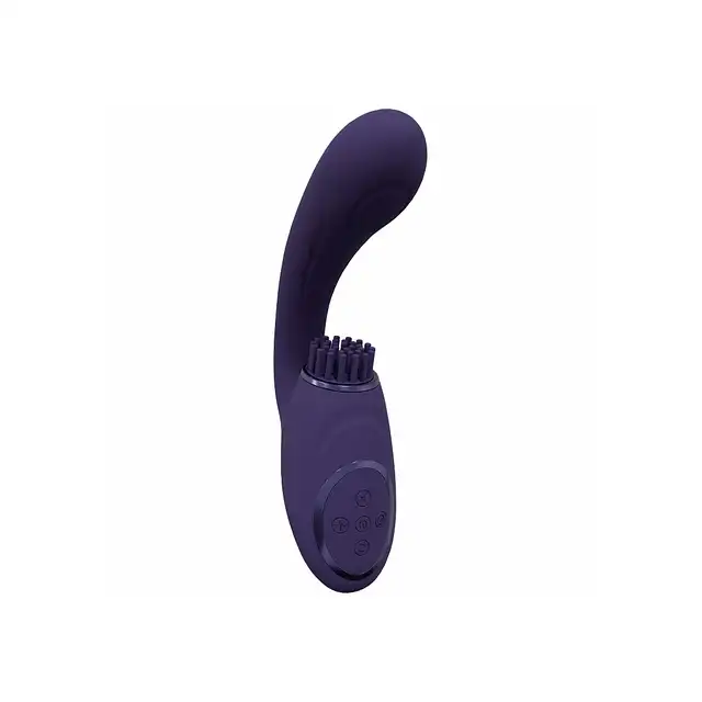 Vive Gen - Triple Motor G-Spot Vibrator with Pulse Wave and Vibrating Bristles - Purple